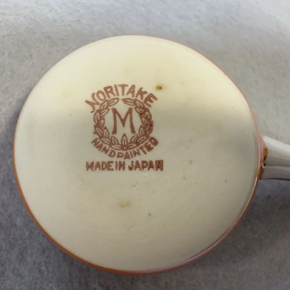 Vintage 1920s Noritake Art Deco Lusterware Mayonnaise Bowl Ladle Set